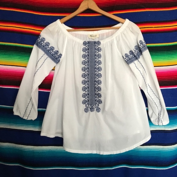 Madewell Medal Folktale Off the Shoulder Top - Picture 5 of 8